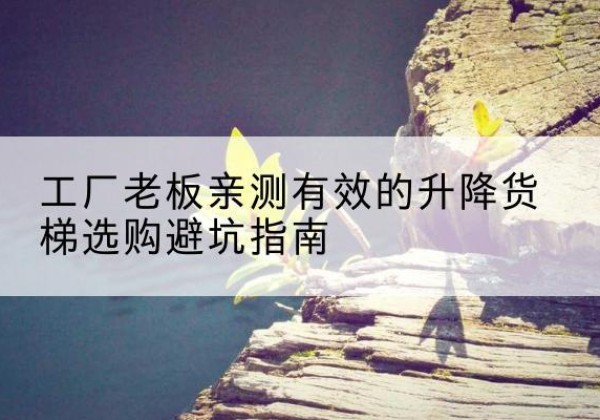 代县升降货梯怎么选-工厂老板亲测有效的升降货梯选购避坑指南